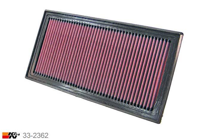 33-2362 K&N Luchtfilter Lengte 330 mm, Breedte 171 mm, Jeep Compass 2.0 Diesel, 2007-2010