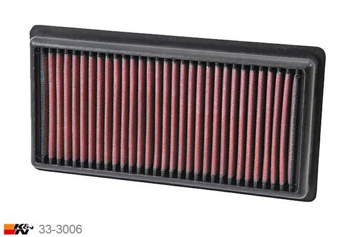 33-3006 K&N Luchtfilter, Citroen DS3 1.2 excl. Turbo, 2013-2016