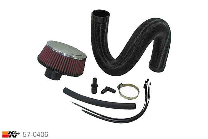 57-0406, K&N 57i Kit, VW Golf III, 1.8, 75/1990 pkPK, 1991-1997, alleen voor modellen met rond luchtfilterhuis