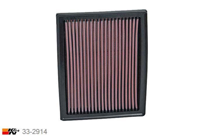 33-2914 K&N Luchtfilter Lengte 216 mm, Breedte 170 mm, Mercedes A150 1.5, 2004-2009