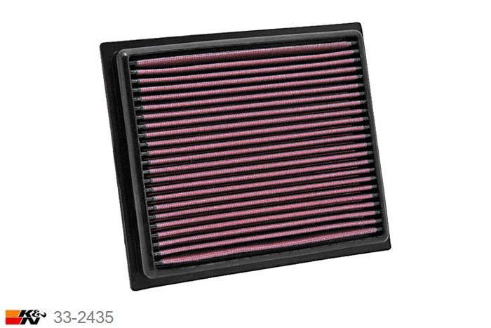33-2435 K&N Luchtfilter Lengte 221 mm, Breedte 187 mm, Toyota Auris Hybrid 1.8, 2010-2015