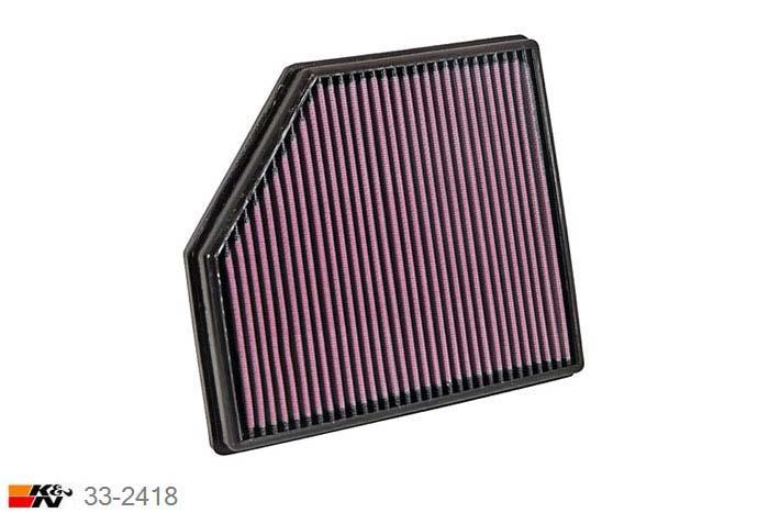 33-2418 K&N Luchtfilter Lengte 235 mm, Breedte 206 mm, Volvo XC60 3.2, 2010-2014
