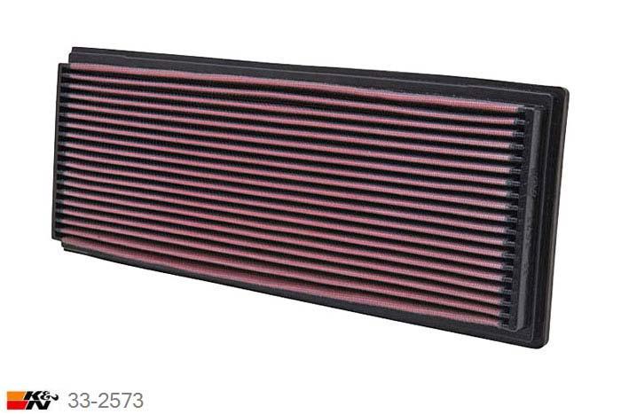33-2573 K&N Luchtfilter Lengte 378 mm, Breedte 148 mm, BMW 730i 3.0 E32 6 Cyl., 188/197/218PK, 1982-1994