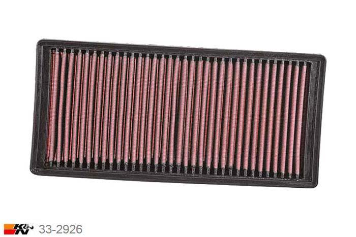 33-2926 K&N Luchtfilter Lengte 302 mm, Breedte 143 mm, Toyota Avensis 2.0 D4D, 9/2006-2008