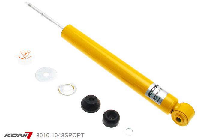 8010-1048SPORT, Koni Sport schokdemper Achteras, Renault Clio 2 1.2 incl. Campus en Acces, 1998-2012, Demping instelbaar  d.m.v. stelknop, Standaard lengte , verlaging tot max. -40mm