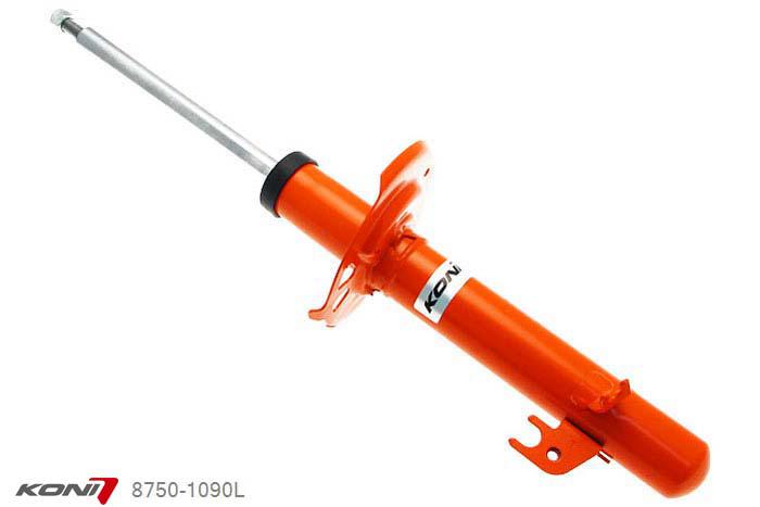 8750-1090L, Koni STR.T schokdemper Vooras links, Toyota Aygo 2005-2014, 1.0i, 1.4 D4D, , Standaard lengte , verlaging tot max. -40mm