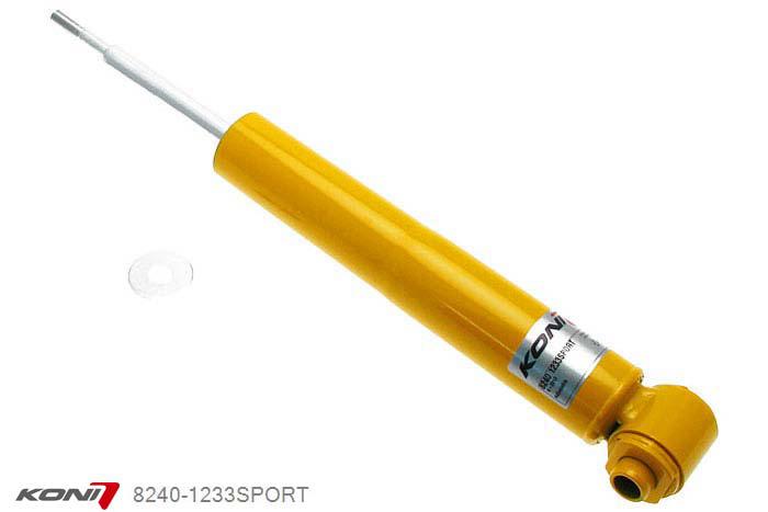 8240-1233SPORT, Koni Sport schokdemper Achteras, BMW Touring (E61) excl. Xi, 06/2003-2010, 520i, 523i, 525i, 530i, 520d, 540i, 545i, 550i, 525d, 530d, 535d excl. niveauregeling, Demping instelbaar, alleen voor montage (in uitgebouwde toestand), Standaard lengte , verlaging tot max. -40mm