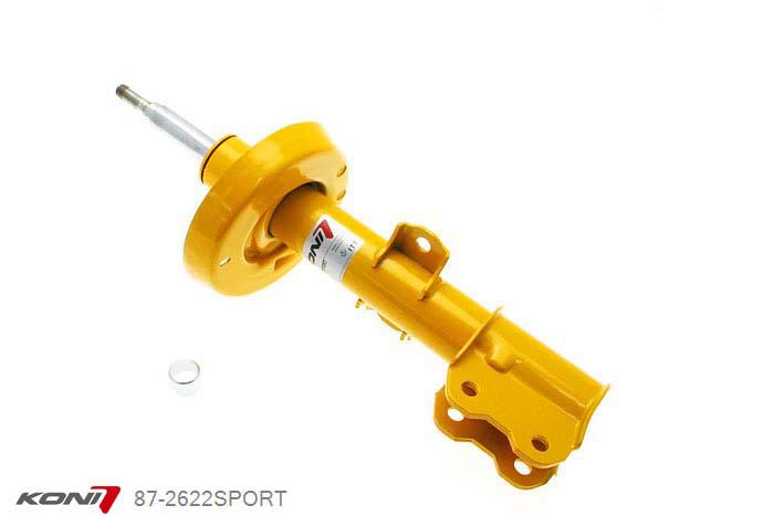 87-2622SPORT, Koni Sport schokdemper Vooras, Saab 9-5 Estate, incl. 3.0-V6 en Aero, 1997-08/2001, excl. niveauregeling, Demping instelbaar, alleen voor montage (in uitgebouwde toestand), Standaard lengte , verlaging tot max. -40mm