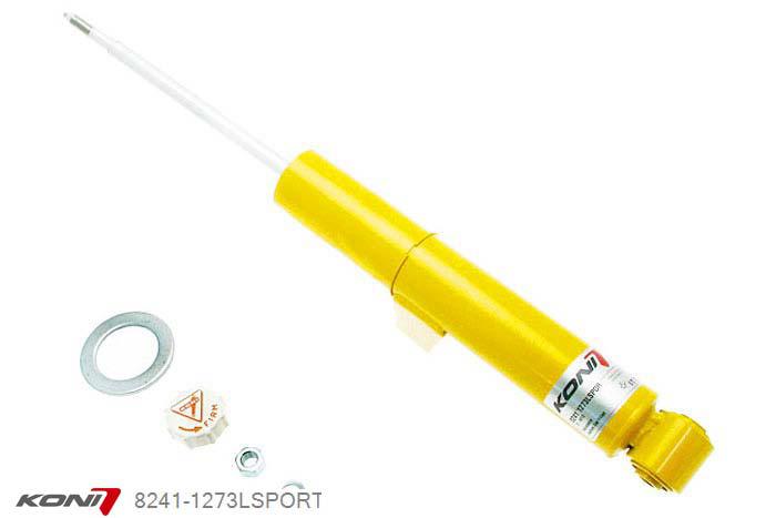 8241-1273LSPORT, Koni Sport schokdemper Achteras, Porsche 911 (993) Carrera 4 (S) Coupe, Targa, Convertible, 10/1993-09/1997, excl. Bilstein OEM sportophanging, Demping instelbaar  d.m.v. stelknop, Standaard lengte , verlaging tot max. -40mm