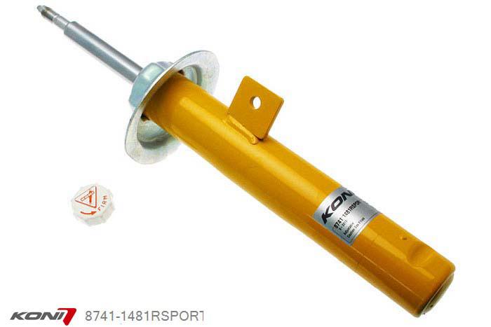 8741-1481RSPORT, Koni Sport schokdemper Vooras rechts, BMW Sedan, Touring 325xi, 330xi, 330xd, 2000-2005, Demping instelbaar  d.m.v. stelknop, Standaard lengte , verlaging tot max. -40mm