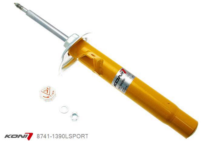 8741-1390LSPORT, Koni Sport schokdemper Vooras links, BMW Sedan/Coupe/Touring/Cabrio incl. M-Technik, 1998-2005, excl. X-models, Demping instelbaar  d.m.v. stelknop, Standaard lengte , verlaging tot max. -40mm