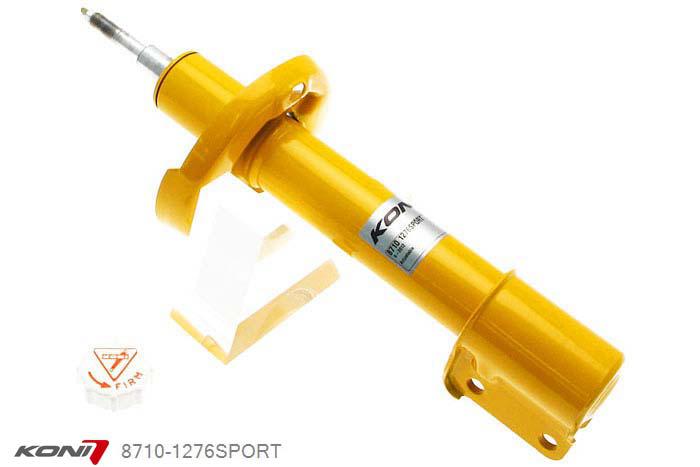 8710-1276SPORT, Koni Sport schokdemper Vooras, Opel Tigra, 1995-2000, voor montage 1 slag afstellen, Demping instelbaar  d.m.v. stelknop, Standaard lengte , verlaging tot max. -40mm