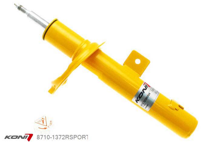 8710-1372RSPORT, Koni Sport schokdemper Vooras rechts, Peugeot 206 en, 2006-2013, Demping instelbaar  d.m.v. stelknop, Standaard lengte , verlaging tot max. -40mm