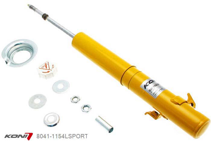 8041-1154LSPORT, Koni Sport schokdemper Vooras links, Honda Prelude (BB) incl. 4WS (4-wheel steering), 1992-1996, met deze dempers kan ca. 20mm verlaagd worden, Demping instelbaar  d.m.v. stelknop, Standaard lengte , verlaging tot max. -40mm