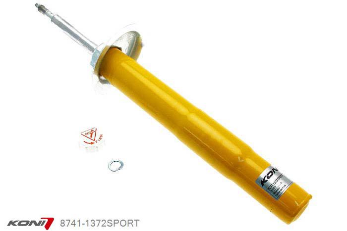 8741-1372SPORT, Koni Sport schokdemper Vooras, BMW Sedan 8-cyl., 04/1996-2003, incl. M-Technik, excl. EDC (Electronic Damper Control) en niveauregeling, Demping instelbaar  d.m.v. stelknop, Standaard lengte , verlaging tot max. -40mm