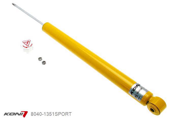 8040-1351SPORT, Koni Sport schokdemper Achteras, Ford Sedan en Hatchback, 2011-2015, type III, Demping instelbaar, alleen voor montage (in uitgebouwde toestand), Standaard lengte , verlaging tot max. -40mm