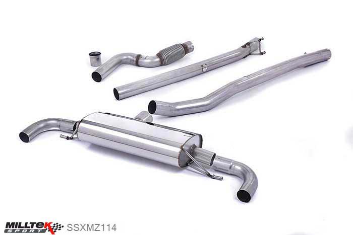 SSXMZ114, Mercedes AMG A-Class A45 AMG 2.0 Turbo 2012- Milltek, Cat-back system, Non Resonated Valved (Louder) , 3 inch, 76,2mm