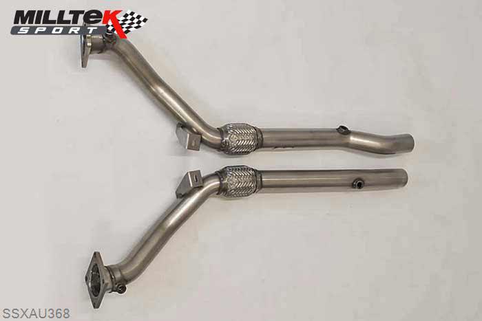 SSXAU368, Audi S/RS S4 2.7T quattro B5 1997-2001 Milltek, Cat Replacement Pipes, Must be fitted with the Milltek Sport 3-inch cat-back system (SSXAU013) only and requires a Stage 2 ECU remap , 2,37 inch, 60,32mm