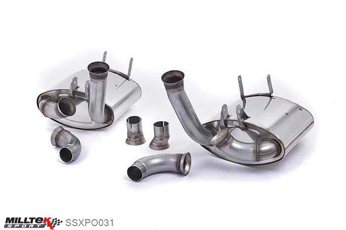 SSXPO031, Porsche 911 997.1 Carrera and Carrera S 2004-2008 Milltek, Rear Silencer(s), Cup version (offers a powerful GT3-like sound). Uses OE tips , 2,5 inch, 63,5mm