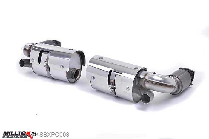 SSXPO003, Porsche 911 996 Turbo (inc X50/GT2) 2000-2005 Milltek, Turbo-back system Assembly, 200 cell cats. Requires a Stage 2 ECU remap. Uses Original Tips , 2,5 inch, 63,5mm