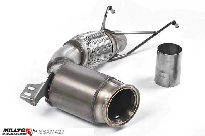 SSXM427, Mini Mk3 (F56) Mini Cooper S 2.0 Turbo (UK and European models) 2014- Milltek, Large Bore Downpipe and Hi-Flow Sports Cat, Requires a Stage 2 ECU remap and for fitment to the OE System Only , 2,75 inch, 69,85mm