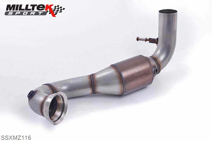 SSXMZ116, Mercedes AMG CLA-Class CLA45 AMG 2.0 Turbo 2013- Milltek, Large Bore Downpipe and Hi-Flow Sports Cat, For fitment with the Milltek Sport Cat Back System Only , 3 inch, 76,2mm