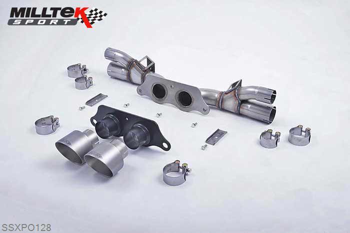SSXPO128, Porsche 911 991 GT3 2013- Milltek, Cat-back system, with Titainium GT-100 Trims 100mm GT100 Titanium, N/A inch, N/Amm
