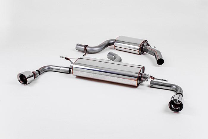 SSXVW114, VW Golf Mk6 GTi 2.0 TSI 210PS 2009-2013 Milltek, Cat-back system, Resonated (quieter) Dual 100mm GT100 Polished, 2,75 inch, 69,85mm