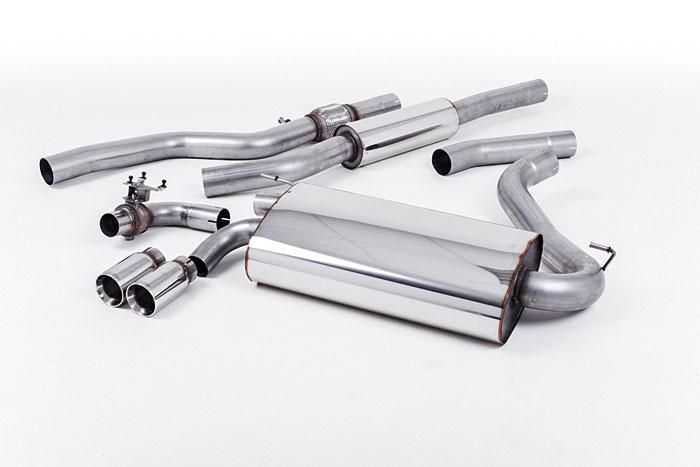 SSXBM1008, BMW 4 Series F32 428i Coupe (automatic and without tow bar and N20 Engine Only) 2014- Milltek, Cat-back system, OE-style twin-outlet. Resonated (quieter). Polished tips Twin 76.2mm GT76, 3 inch, 76,2mm