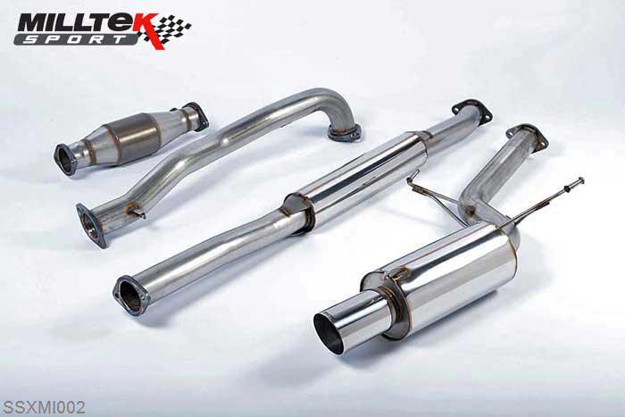 SSXMI002, Mitsubishi Lancer Evolution 7 / VII and Evo 8 / VIII 2.0 Turbo 2001-2005 Milltek, Full System (including Hi-Flow Sports Cat), Requires a Stage 2 ECU remap 100mm Special, 3 inch, 76,2mm