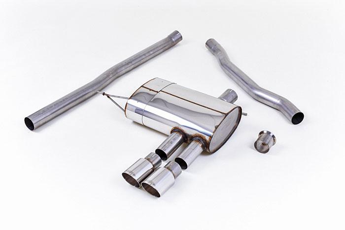 SSXM411, Mini Mk3 (F56) Mini Cooper S 2.0 Turbo (Rest of World) 2014- Milltek, Cat-back system, Non-resonated (louder). Polished Tips Twin 90mm GT90 Polished, 2,75 inch, 69,85mm
