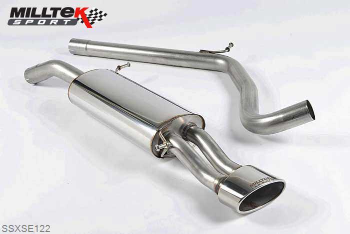 SSXSE122, Seat Ibiza Cupra 1.8 20VT 180PS 2004-2007 Milltek, Cat-back system, Non-resonated (louder) Single Oval, 2,5 inch, 63,5mm