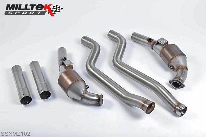 SSXMZ102, Mercedes AMG C-Class Coupe 63 AMG 2007-2011 Milltek, Primary Hi-Flow Cats and Secondary Cat Bypass, Fits with original exhaust , 2,75 inch, 69,85mm