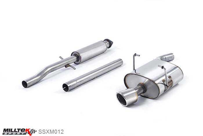 SSXM012, Mini Mk1 (R50) Cooper 1.6i 2001-2006 Milltek, Cat-back system, Jet - Includes bracket locator for 2004 cars 90mm Jet, 2,13 inch, 53,98mm