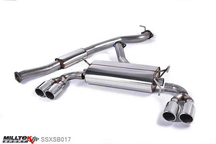 SSXSB017, Subaru Impreza WRX STi Type UK (2.5 Turbo) 2008-2011 Milltek, Cat-back system,  Twin 90mm Jet, 3 inch, 76,2mm