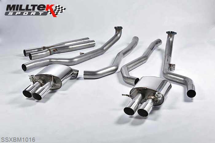 SSXBM1016, BMW 5 Series M5 Saloon M TwinPower Turbo V8 (F10) 2011- Milltek, Cat-back system, Polished Tips. Awaiting EC-Approval... Quad 90mm GT90 Polished, 3 inch, 76,2mm