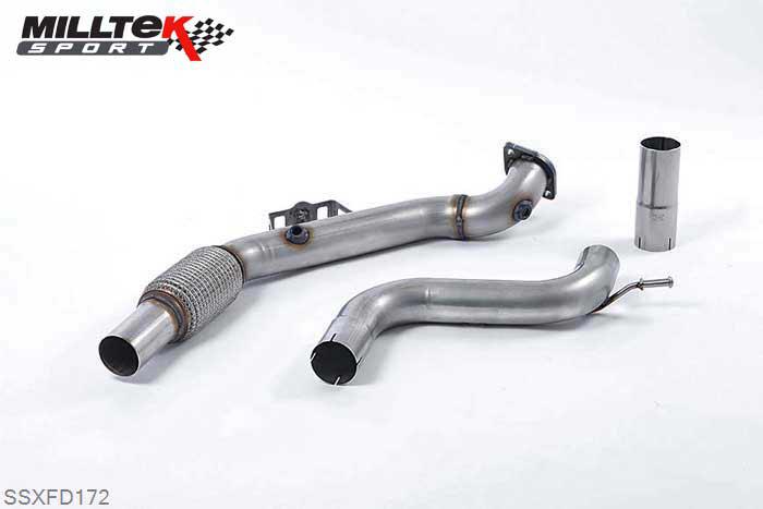 SSXFD172, Ford Mustang 2.3 EcoBoost (Fastback) 2015- Milltek, Large-bore Downpipe and De-cat, For Fitment to Milltek Sport Cat Back Only. Stage 2 ECU Remap Required , 2,76 inch, 70mm