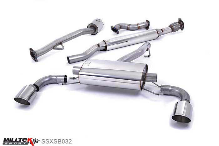 SSXSB032, Toyota GT86 2.0 litre 2012- Milltek, Primary Cat-back system, Resonated (quieter) Dual GT115, 2,5 inch, 63,5mm