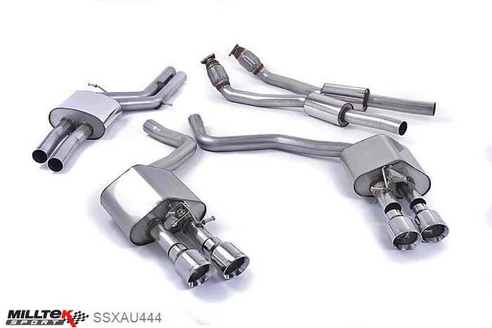 SSXAU444, Audi S/RS S7 Sportback 4.0 TFSI quattro S tronic 2012- Milltek, Cat-back system, Resonated (quieter). Polished Tips. Some 2016 and later models have an updated valve location on one rear silencer meaning the wiring loom needs extending to accommodate. Quad 100mm GT100 Polished, 2,76 inch, 70mm