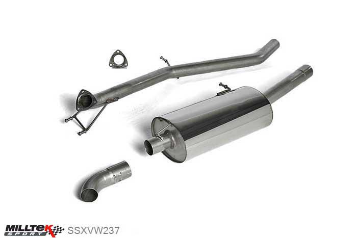 SSXVW237, VW Amarok 2.0 BiTDI 163 and 180PS 2010- Milltek, Cat-back system, Discreet tailpipe (tailpipe exits in the OE position) , 2,76 inch, 70mm