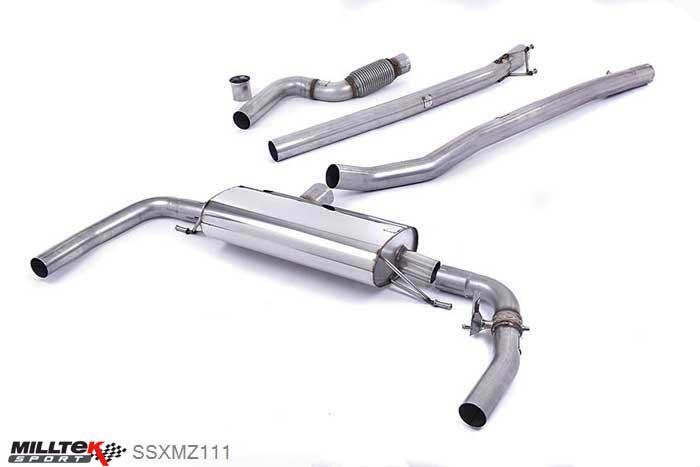 SSXMZ111, Mercedes AMG CLA-Class CLA45 AMG 2.0 Turbo 2013- Milltek, Cat-back system, Cat Back Non-Resonated Valved (Louder) , 3 inch, 76,2mm