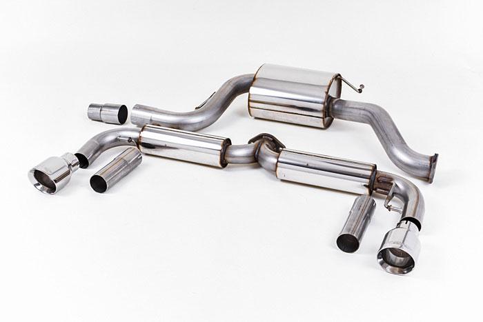 SSXVW346, VW Beetle 2.0 TSI (A5 Chassis) 2011- Milltek, Cat-back system, Resonated (quieter). Polished Tips Dual GT100 Polished, 3 inch, 76,2mm