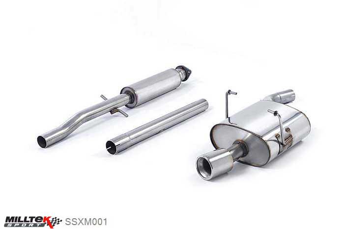 SSXM001, Mini Mk1 (R50) Cooper 1.6i 2001-2006 Milltek, Cat-back system, Meteor - Includes bracket locator for 2004 cars 90mm Meteor, 2,13 inch, 53,98mm