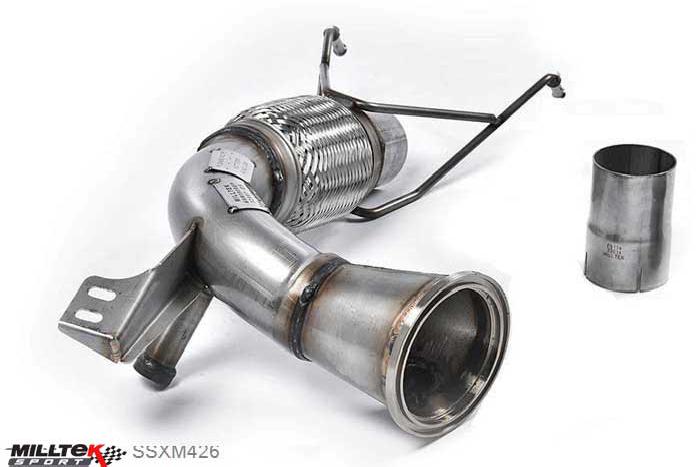 SSXM426, Mini Mk3 (F56) Mini Cooper S 2.0 Turbo (UK and European models) 2014- Milltek, Large-bore Downpipe and De-cat, Requires a Stage 2 ECU remap and for fitment to the OE System only. Fits manual and auto models , 2,75 inch, 69,85mm