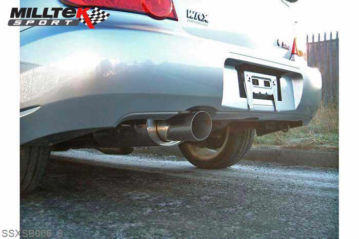 SSXSB006, Subaru Impreza 2.0 Turbo WRX and STi 2001-2005 Milltek, Cat-back system, Resonated with 100mm Tip 100mm Special, 2,75 inch, 69,85mm