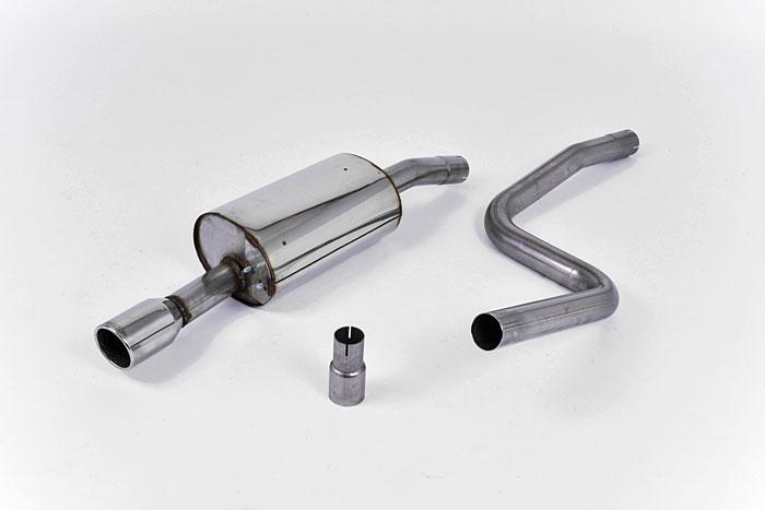 SSXFD013, Ford Fiesta Mk6 Zetec-S 1.6 16v 2004-2008 Milltek, Cat-back system, to fit ST150 rear valance insert Single 90mm Jet, 2,36 inch, 60mm