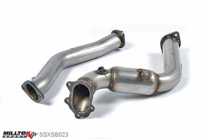 SSXSB023, Subaru Impreza WRX STi Type UK (2.5 Turbo) 2008-2011 Milltek, Large-bore Downpipe and De-cat, Requires Stage 2 ECU remap , 3 inch, 76,2mm