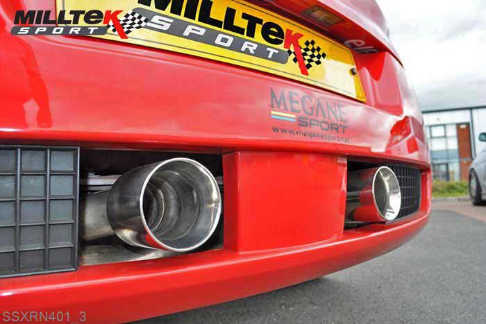 SSXRN401, Renault Megane Renaultsport 225 2.0T 2004-2009 Milltek, Cat-back system,  Dual GT80-LITE, 2,76 inch, 70mm