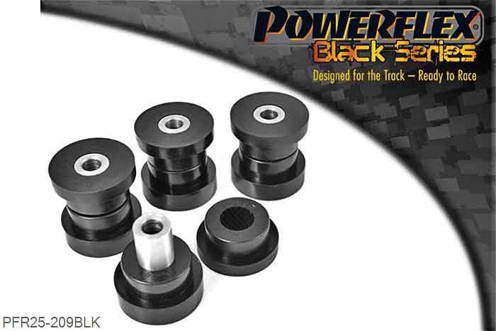 PFR25-209BLK, Honda S2000 Rear Upper Wishbone Bush, This bush fits arms with a hole diameter of 42mm and a length of 57mm, for arms with a 35mm hole diameter and length of 47mm use PFR25-210. 42mm diameter, 4 stuk(s) benodigd  per auto, 4 stuk(s) in verpakking, prijs per set van 4 stuk(s)