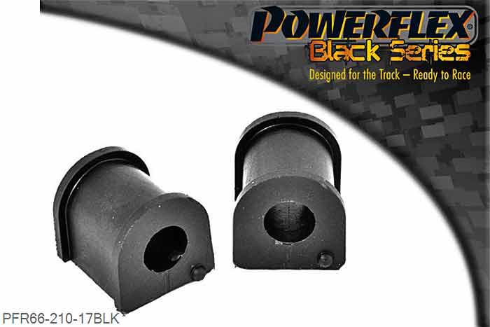 PFR66-210-17BLK, Saab 9-5 (1998-2010) YS3E Rear Anti Roll Bar Bush 17mm,  17mm, 2 stuk(s) benodigd  per auto, 2 stuk(s) in verpakking, prijs per set van 2 stuk(s)